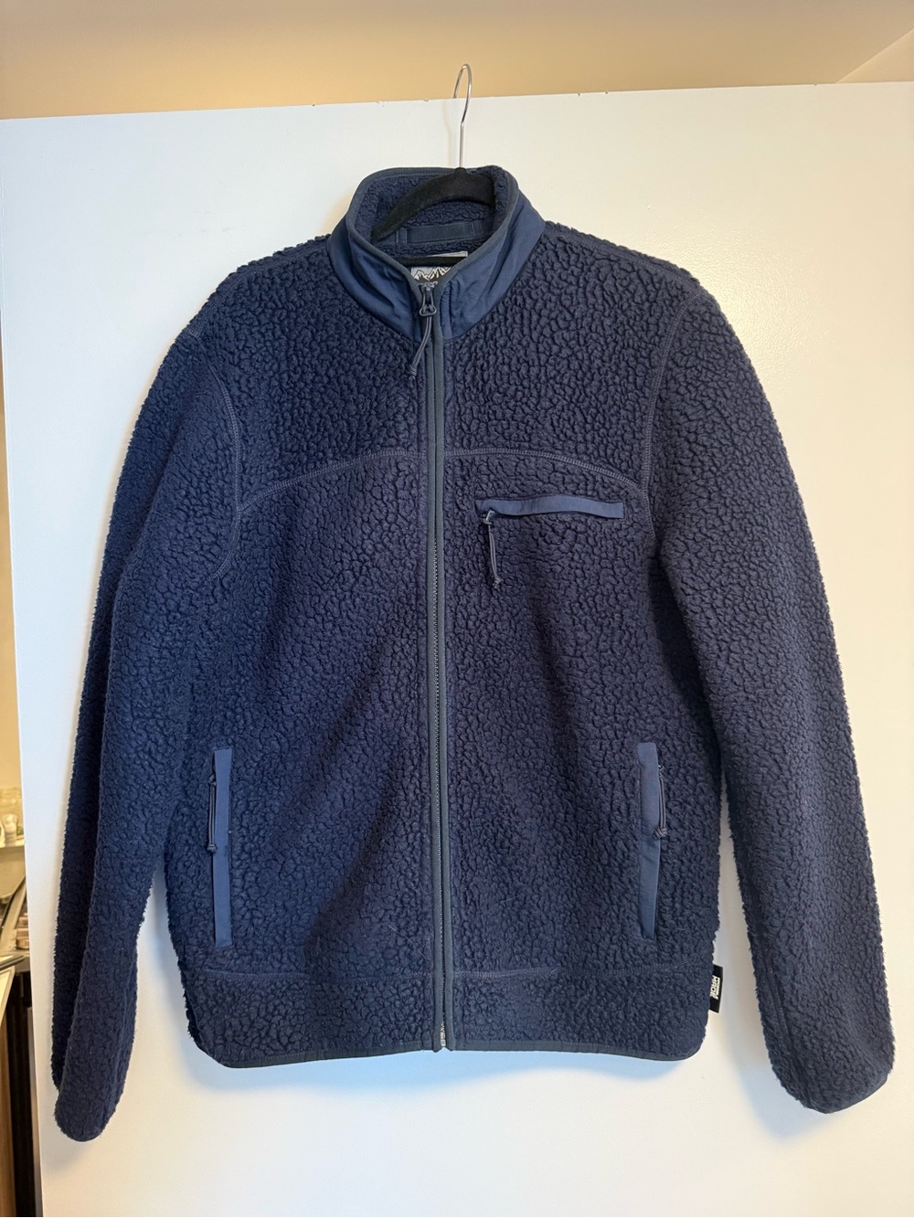 J. Crew Navy Sherpa Zip-Up Jacket